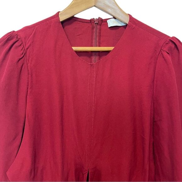 ZIMMERMANN Crossover gathered crepe blouse - Picture 4 of 8